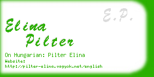 elina pilter business card